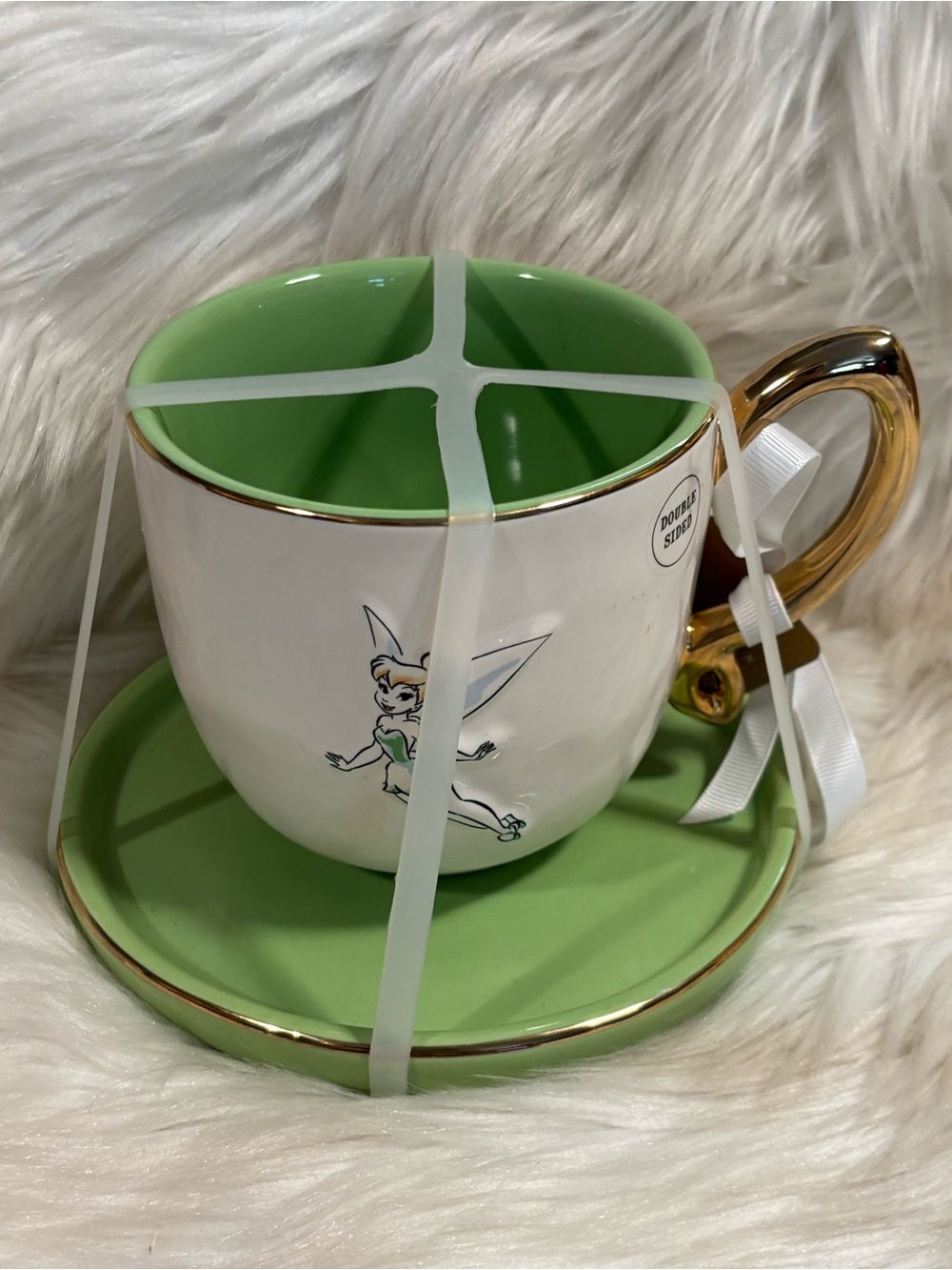 Rae Dunn New Disney Tinker Bell Tinkerbell Extra Large Cup and Saucer